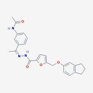N-(3-{(1Z)-1-[2-({5-[(2,3-dihydro-1H-inden-5-yloxy)methyl]furan-2-yl}carbonyl)hydrazinylidene]ethyl}phenyl)acetamide