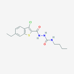 molecular formula C16H20ClN3O2S B445793 N-butyl-2-[(3-chloro-6-ethyl-1-benzothien-2-yl)carbonyl]hydrazinecarboxamide 