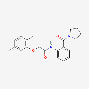 molecular formula C21H24N2O3 B4457963 2-(2,5-dimethylphenoxy)-N-[2-(1-pyrrolidinylcarbonyl)phenyl]acetamide 