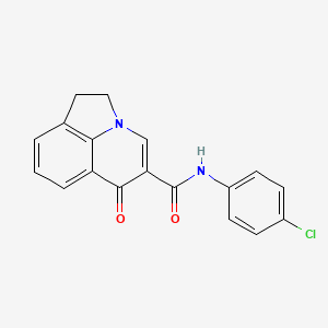 molecular formula C18H13ClN2O2 B4458024 N-(4-chlorophenyl)-6-oxo-1,2-dihydro-6H-pyrrolo[3,2,1-ij]quinoline-5-carboxamide 