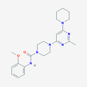 molecular formula C22H30N6O2 B4458041 N-(2-Methoxyphenyl)-4-[2-methyl-6-(piperidin-1-YL)pyrimidin-4-YL]piperazine-1-carboxamide 
