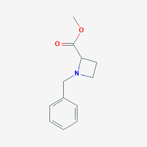 molecular formula C12H15NO2 B044582 Methyl 1-benzylazetidine-2-carboxylate CAS No. 117396-78-8