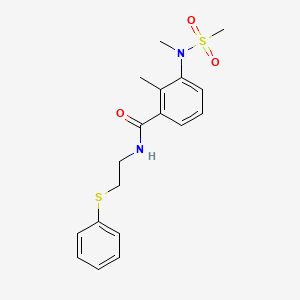 molecular formula C18H22N2O3S2 B4458313 2-METHYL-3-(N-METHYLMETHANESULFONAMIDO)-N-[2-(PHENYLSULFANYL)ETHYL]BENZAMIDE 