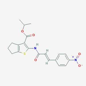 isopropyl 2-[(3-{4-nitrophenyl}acryloyl)amino]-5,6-dihydro-4H-cyclopenta[b]thiophene-3-carboxylate