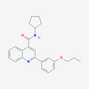 molecular formula C24H26N2O2 B445843 N-cyclopentyl-2-(3-propoxyphenyl)quinoline-4-carboxamide 