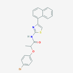 molecular formula C22H17BrN2O2S B445847 2-(4-bromophenoxy)-N-[4-(1-naphthyl)-1,3-thiazol-2-yl]propanamide 