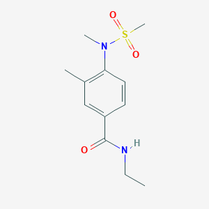 molecular formula C12H18N2O3S B4458472 N-ETHYL-3-METHYL-4-(N-METHYLMETHANESULFONAMIDO)BENZAMIDE 