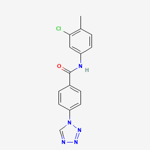 molecular formula C15H12ClN5O B4458473 N-(3-CHLORO-4-METHYLPHENYL)-4-(1H-1,2,3,4-TETRAZOL-1-YL)BENZAMIDE 