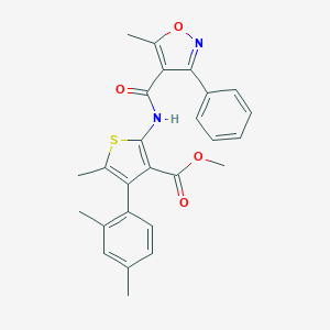 Methyl 4-(2,4-dimethylphenyl)-5-methyl-2-{[(5-methyl-3-phenyl-4-isoxazolyl)carbonyl]amino}-3-thiophenecarboxylate