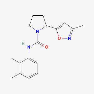 molecular formula C17H21N3O2 B4458605 N-(2,3-dimethylphenyl)-2-(3-methyl-1,2-oxazol-5-yl)pyrrolidine-1-carboxamide 