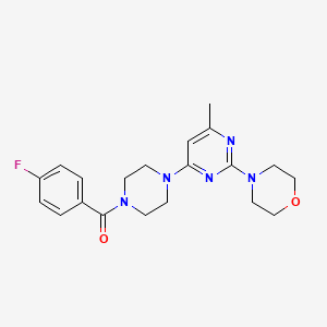 molecular formula C20H24FN5O2 B4458610 4-{4-[4-(4-Fluorobenzoyl)piperazin-1-yl]-6-methylpyrimidin-2-yl}morpholine 