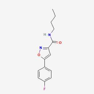 molecular formula C14H15FN2O2 B4458651 N-butyl-5-(4-fluorophenyl)-3-isoxazolecarboxamide 