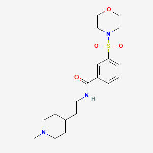 molecular formula C19H29N3O4S B4458674 N-[2-(1-METHYLPIPERIDIN-4-YL)ETHYL]-3-(MORPHOLINE-4-SULFONYL)BENZAMIDE 
