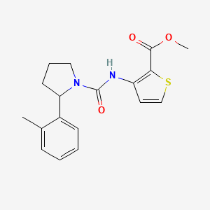molecular formula C18H20N2O3S B4458687 methyl 3-({[2-(2-methylphenyl)-1-pyrrolidinyl]carbonyl}amino)-2-thiophenecarboxylate 