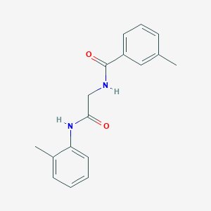 molecular formula C17H18N2O2 B4458736 3-methyl-N-{2-[(2-methylphenyl)amino]-2-oxoethyl}benzamide 