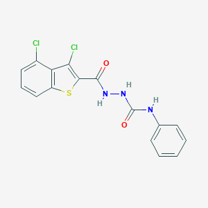 molecular formula C16H11Cl2N3O2S B445874 2-[(3,4-dichloro-1-benzothien-2-yl)carbonyl]-N-phenylhydrazinecarboxamide 