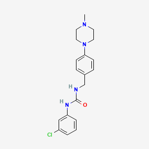 molecular formula C19H23ClN4O B4458788 1-(3-CHLOROPHENYL)-3-{[4-(4-METHYLPIPERAZIN-1-YL)PHENYL]METHYL}UREA 