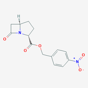 molecular formula C14H14N2O5 B044588 (2R,5R)-7-Oxo-1-azabicyclo[3.2.0]heptane-2-carboxylic acid (4-nitrophenyl)methyl ester CAS No. 112283-39-3