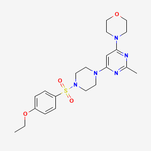 molecular formula C21H29N5O4S B4458952 4-{6-[4-(4-Ethoxybenzenesulfonyl)piperazin-1-YL]-2-methylpyrimidin-4-YL}morpholine 