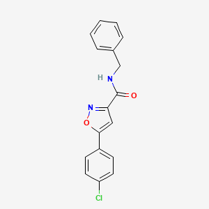 molecular formula C17H13ClN2O2 B4459181 N-benzyl-5-(4-chlorophenyl)-1,2-oxazole-3-carboxamide 