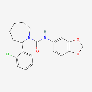 molecular formula C20H21ClN2O3 B4459263 N-(2H-1,3-Benzodioxol-5-YL)-2-(2-chlorophenyl)azepane-1-carboxamide 