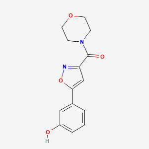 molecular formula C14H14N2O4 B4459443 [5-(3-Hydroxyphenyl)-1,2-oxazol-3-yl]-morpholin-4-ylmethanone 