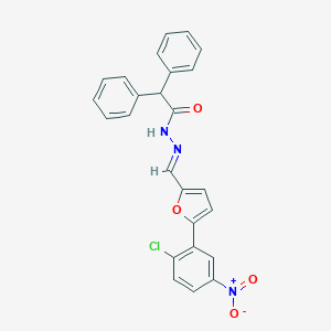 molecular formula C25H18ClN3O4 B445949 N'-[(5-{2-chloro-5-nitrophenyl}-2-furyl)methylene]-2,2-diphenylacetohydrazide 