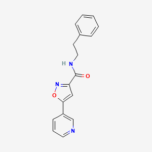 molecular formula C17H15N3O2 B4459506 N-(2-phenylethyl)-5-pyridin-3-yl-1,2-oxazole-3-carboxamide 