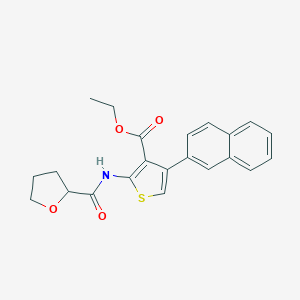 molecular formula C22H21NO4S B445951 ETHYL 4-(NAPHTHALEN-2-YL)-2-(OXOLANE-2-AMIDO)THIOPHENE-3-CARBOXYLATE 