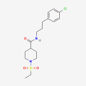 molecular formula C17H25ClN2O3S B4459522 N-[3-(4-CHLOROPHENYL)PROPYL]-1-(ETHANESULFONYL)PIPERIDINE-4-CARBOXAMIDE 