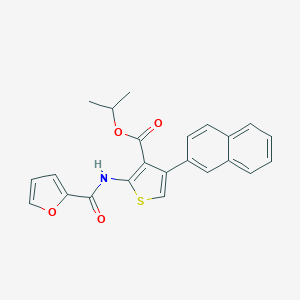 molecular formula C23H19NO4S B445956 Isopropyl 2-(2-furoylamino)-4-(2-naphthyl)-3-thiophenecarboxylate 