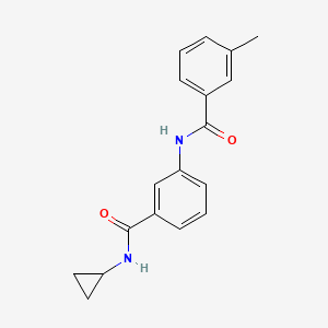 molecular formula C18H18N2O2 B4459584 N-{3-[(cyclopropylamino)carbonyl]phenyl}-3-methylbenzamide 