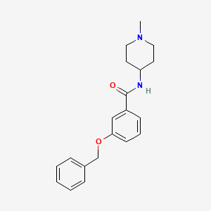 molecular formula C20H24N2O2 B4459602 3-(benzyloxy)-N-(1-methylpiperidin-4-yl)benzamide 