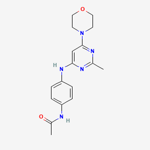 molecular formula C17H21N5O2 B4459656 N-(4-{[2-METHYL-6-(MORPHOLIN-4-YL)PYRIMIDIN-4-YL]AMINO}PHENYL)ACETAMIDE 