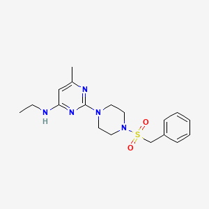 molecular formula C18H25N5O2S B4459707 2-[4-(benzylsulfonyl)-1-piperazinyl]-N-ethyl-6-methyl-4-pyrimidinamine 