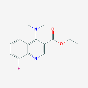 molecular formula C14H15FN2O2 B4459724 Ethyl 4-(dimethylamino)-8-fluoroquinoline-3-carboxylate 