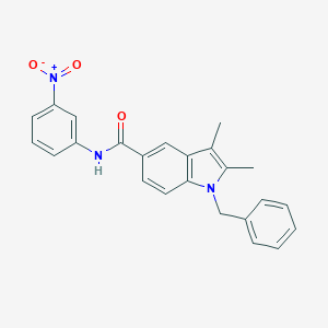 molecular formula C24H21N3O3 B445979 1-benzyl-2,3-dimethyl-N-(3-nitrophenyl)-1H-indole-5-carboxamide 