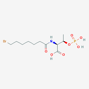 molecular formula C11H21BrNO7P B044599 7-Bromoheptanoylthreonine phosphate CAS No. 114559-01-2
