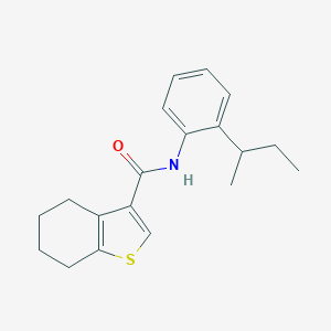 molecular formula C19H23NOS B445990 N-(2-sec-butylphenyl)-4,5,6,7-tetrahydro-1-benzothiophene-3-carboxamide 