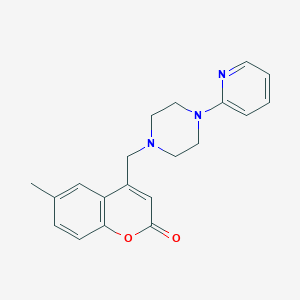 molecular formula C20H21N3O2 B4460164 6-methyl-4-{[4-(pyridin-2-yl)piperazin-1-yl]methyl}-2H-chromen-2-one 
