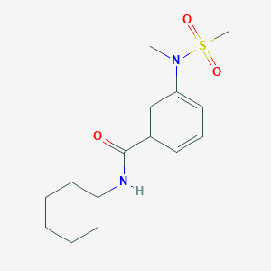 molecular formula C15H22N2O3S B4460430 N-CYCLOHEXYL-3-(N-METHYLMETHANESULFONAMIDO)BENZAMIDE 