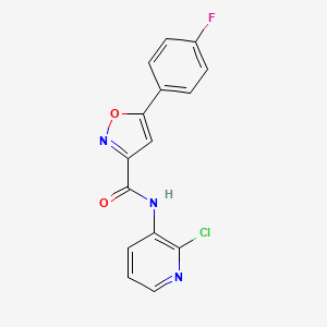 molecular formula C15H9ClFN3O2 B4460436 N-(2-chloropyridin-3-yl)-5-(4-fluorophenyl)-1,2-oxazole-3-carboxamide 