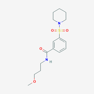 molecular formula C16H24N2O4S B4460693 N-(3-METHOXYPROPYL)-3-(PIPERIDINE-1-SULFONYL)BENZAMIDE 
