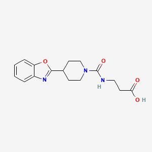 molecular formula C16H19N3O4 B4460767 N-{[4-(1,3-benzoxazol-2-yl)piperidin-1-yl]carbonyl}-beta-alanine 