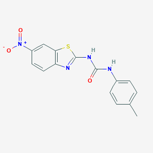 molecular formula C15H12N4O3S B446086 N-(4-METHYLPHENYL)-N'-(6-NITRO-1,3-BENZOTHIAZOL-2-YL)UREA 