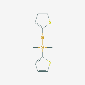molecular formula C12H18S2Si2 B044609 1,1,2,2-Tetramethyl-1,2-bis(thiophen-2-yl)disilane CAS No. 124733-24-0