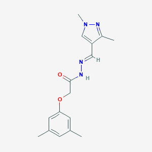 molecular formula C16H20N4O2 B446091 2-(3,5-dimethylphenoxy)-N'-[(1,3-dimethyl-1H-pyrazol-4-yl)methylene]acetohydrazide 