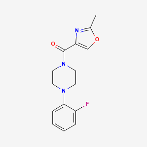 molecular formula C15H16FN3O2 B4460980 [4-(2-Fluorophenyl)piperazin-1-yl]-(2-methyl-1,3-oxazol-4-yl)methanone 
