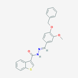 molecular formula C24H20N2O3S B446103 N'-[4-(benzyloxy)-3-methoxybenzylidene]-1-benzothiophene-3-carbohydrazide 