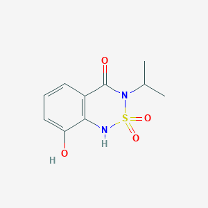 molecular formula C10H12N2O4S B044611 1H-2,1,3-Benzothiadiazin-4(3H)-one, 8-hydroxy-3-(1-methylethyl)-, 2,2-dioxide CAS No. 60374-43-8